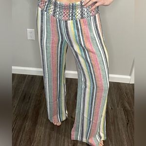 Wide leg striped pants - like new. Only worn once